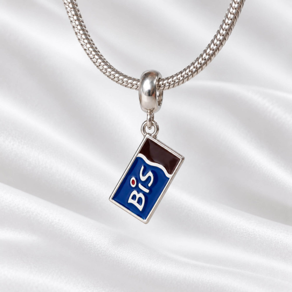 Berloque Chocolate Bis Prata 925