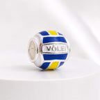 Berloque Separador Esporte Bola de Voleibol Prata 925