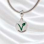 Berloque Medalha Vegano Prata 925