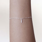 Pulseira de Prata 925 Mini Iniciais Cravejadas