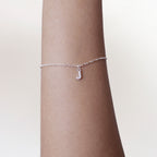 Pulseira de Prata 925 Mini Iniciais Cravejadas