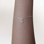 Pulseira de Prata 925 Mini Iniciais Cravejadas
