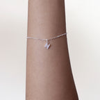 Pulseira de Prata 925 Mini Iniciais Cravejadas