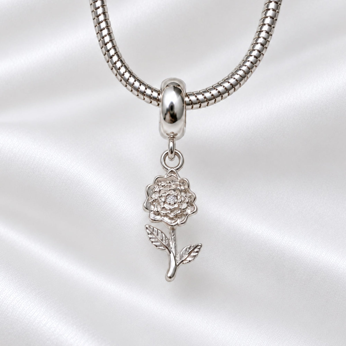 Berloque Flor Prata 925
