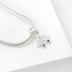 Berloque Filhos Zircônia Azul Prata 925