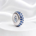 Berloque Separador Zircônia Azul Prata 925