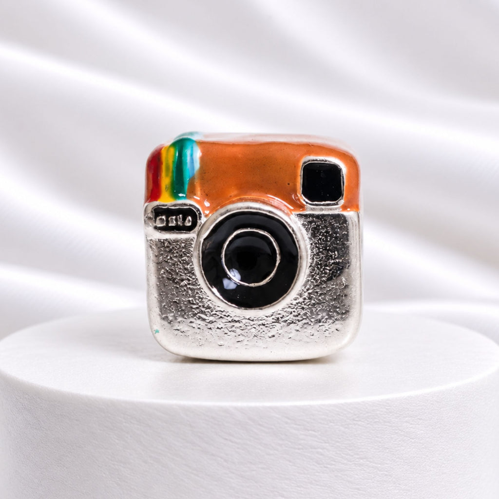 Berloque Instagram Retrô Prata 925
