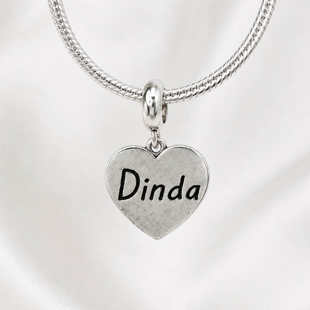Berloque Coração Dinda Prata 925