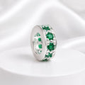 Berloque Mini Separador Zircônia Verde Prata 925
