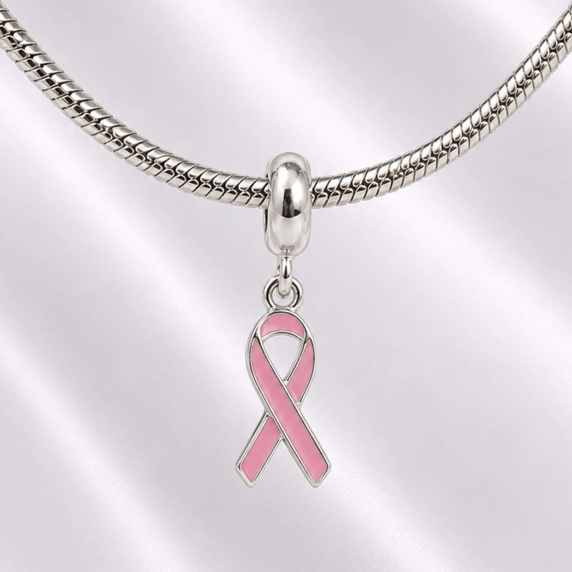 Berloque Símbolo da Cura Rosa Prata 925