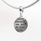 Berloque Medalha Pata de Cachorro Prata 925