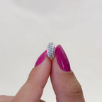Berloque Separador Zircônia Azul Celeste Prata 925