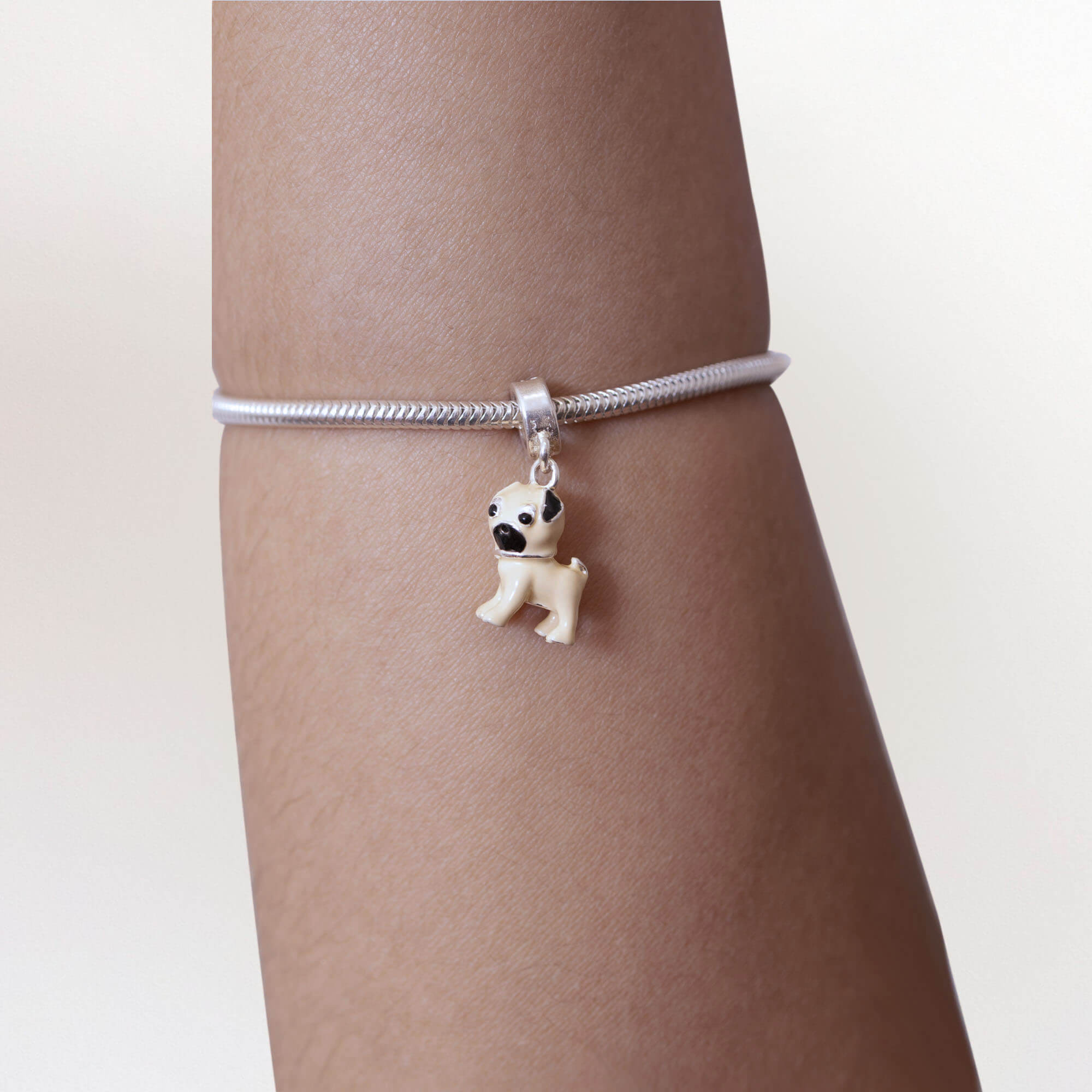 Berloque Cachorro Pug Prata 925