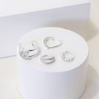 Piercing Daith Coração Cravejado Prata 925