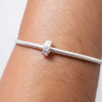Berloque Mini Separador Zirconia Cristal Prata 925