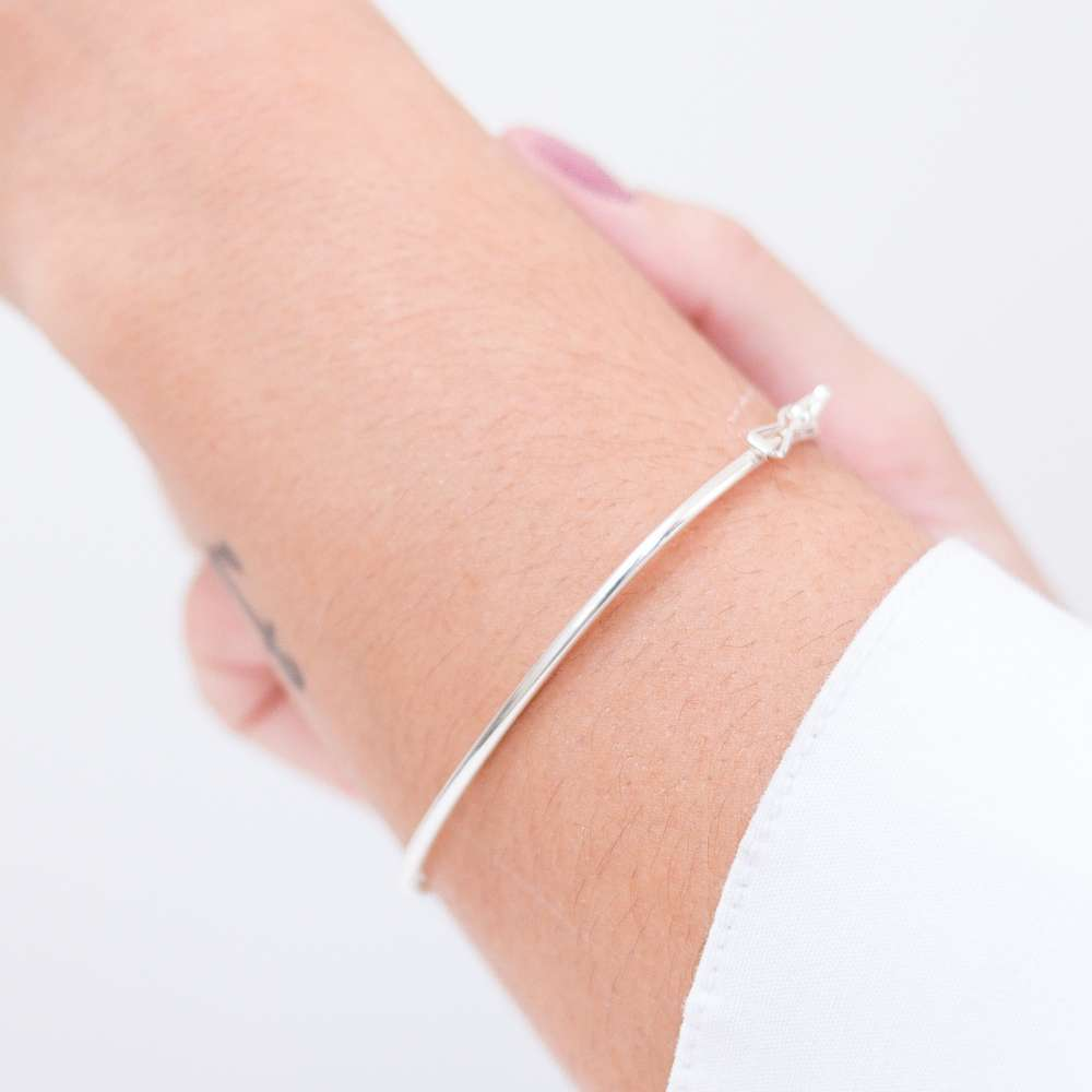 Bracelete Fio Redondo 2mm Prata 925