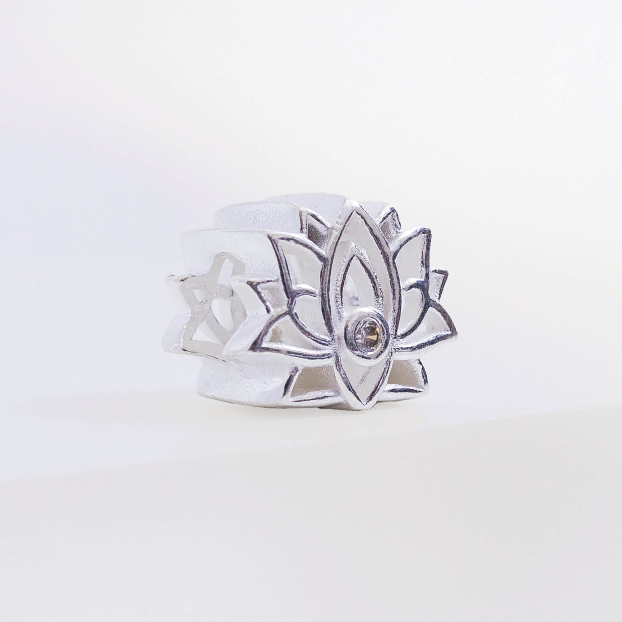 Berloque Separador Flor de Lótus Prata 925
