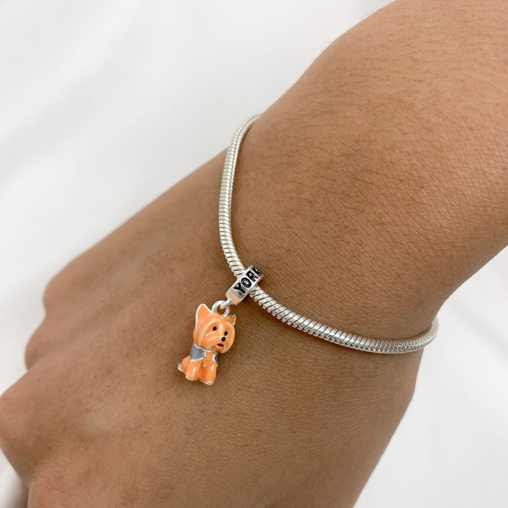 Berloque Cachorro Yorkshire Prata 925