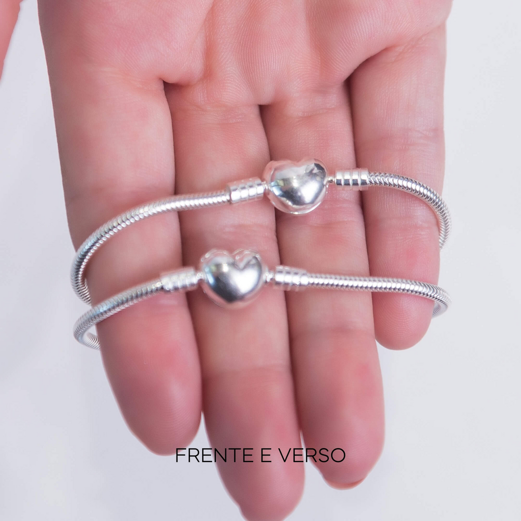 Pulseira de Berloque Coração Prata 925