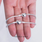 Pulseira de Berloque Coração Prata 925