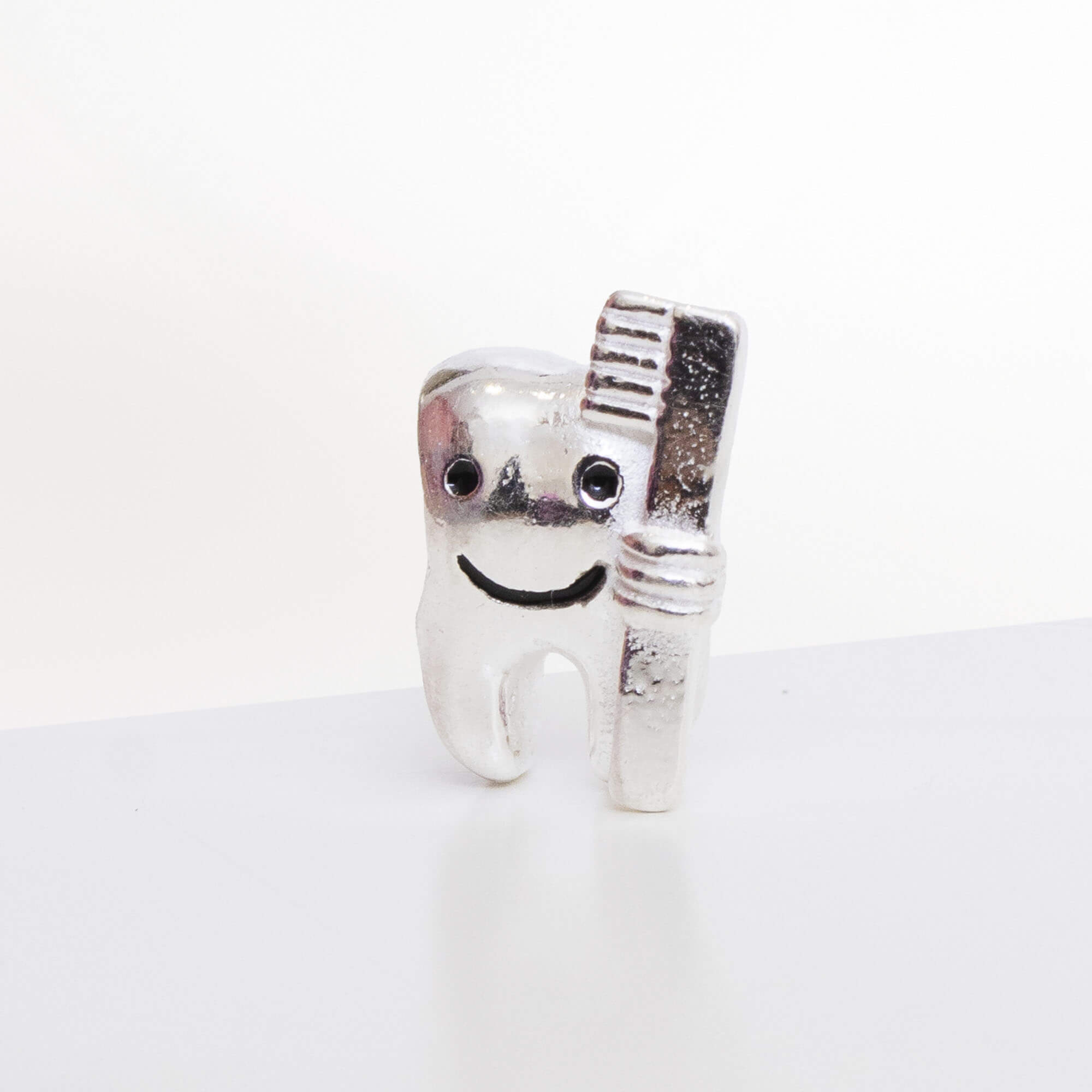 Berloque Separador Dente Com Escova Odontologia Prata 925