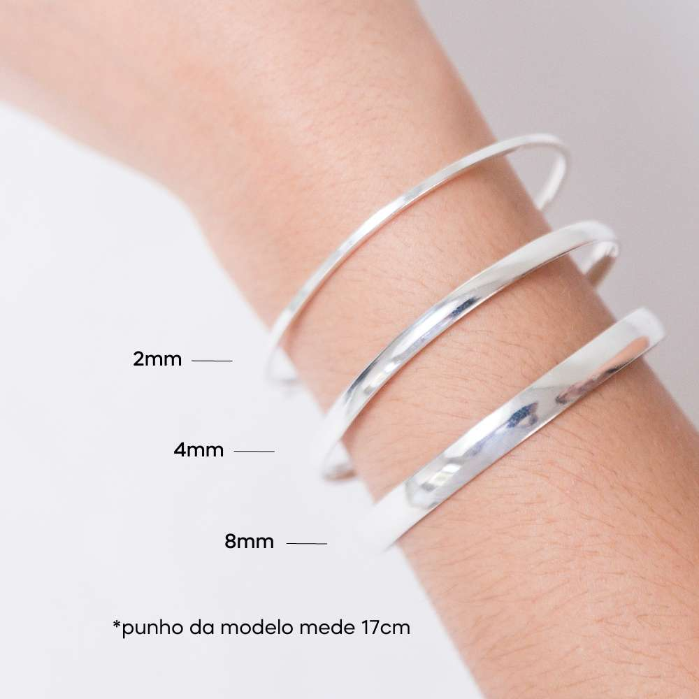 Bracelete Fio Quadrado 2mm Prata 925
