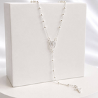 Colar Cartier Terço Nossa Senhora Das Graças 60 cm Prata 925