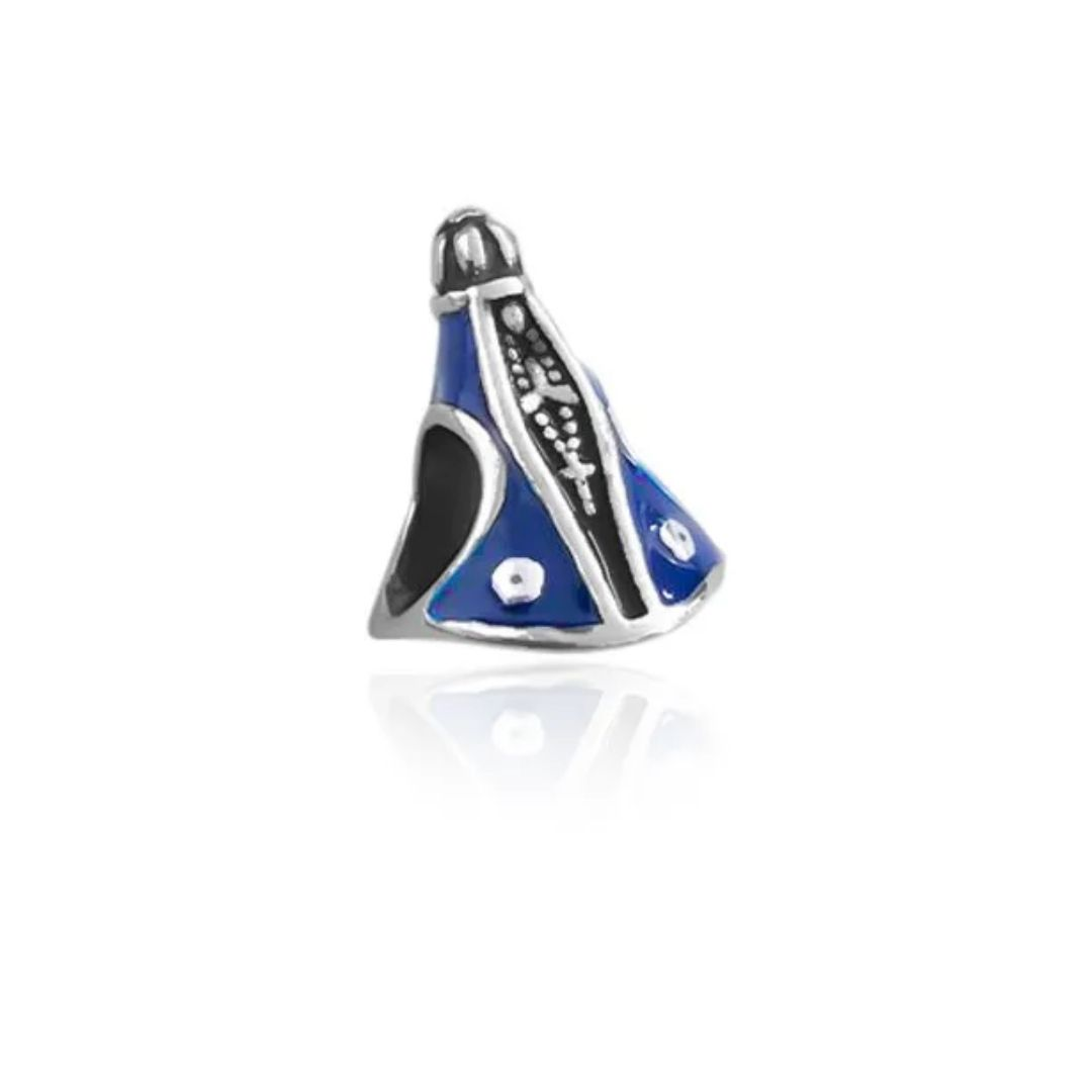 Berloque Nossa Senhora Aparecida Azul Prata 925