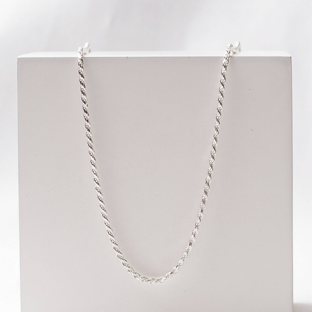 Corrente Cordão Baiano Médio 40cm Prata 925