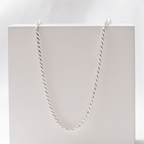 Corrente Cordão Baiano Médio 40cm Prata 925