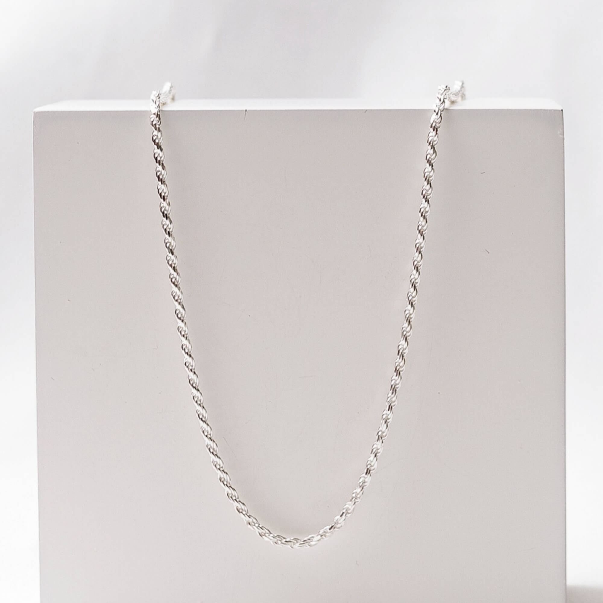 Corrente Cordão Baiano Médio 40cm Prata 925