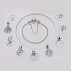 Kit Minha Primeira Pulseira Coração + Berloque Mini Separador Corações + Escolha Seu Berloque + Frete Grátis