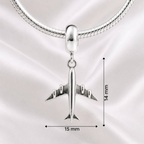 Berloque Avião Pingente Prata 925