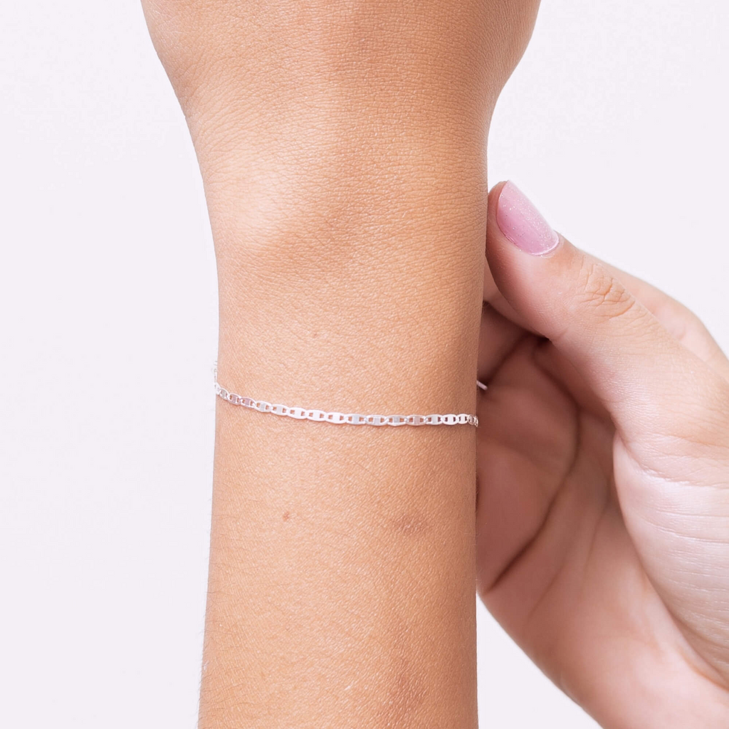 Pulseira Piastrine 18cm Prata 925