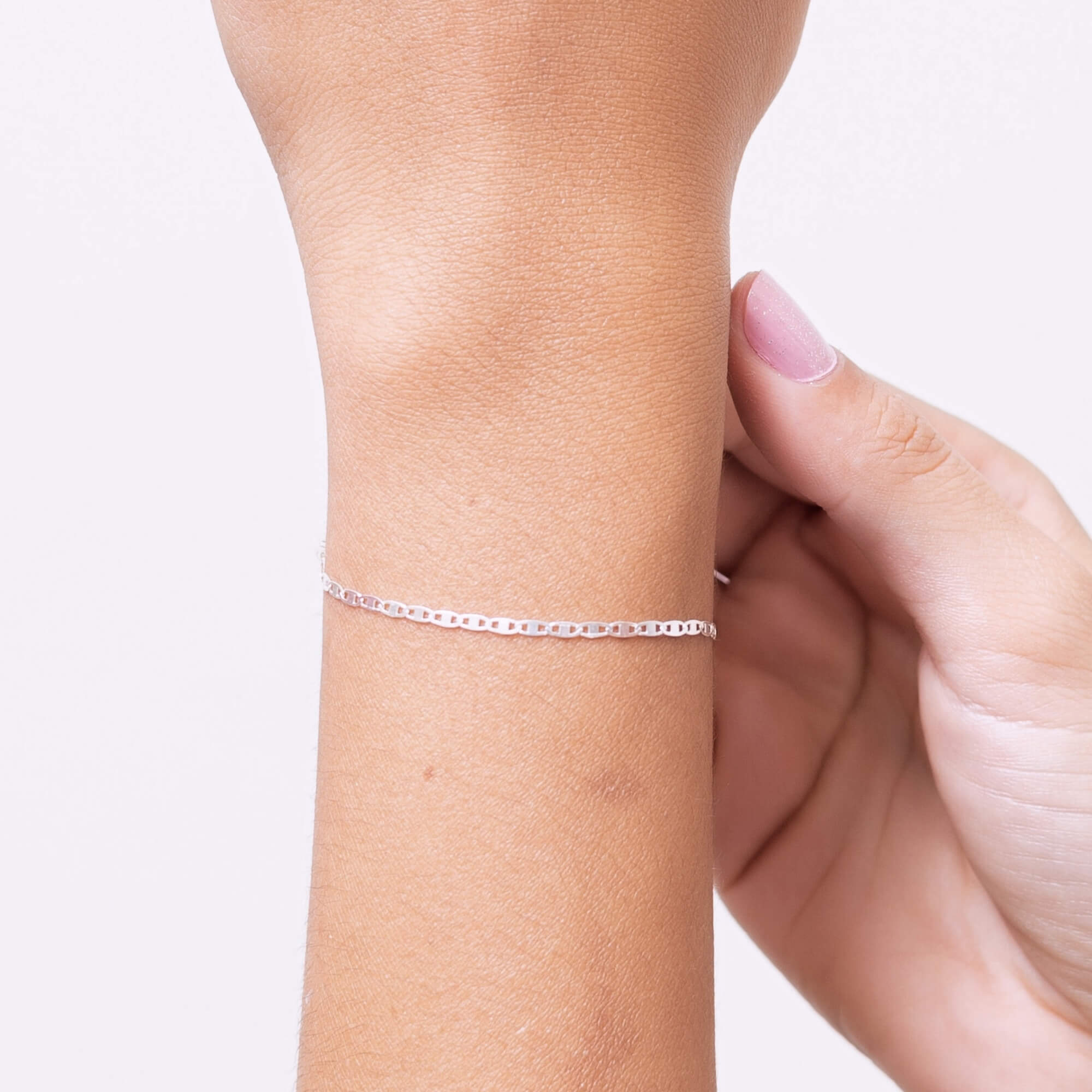 Pulseira Piastrine 18cm Prata 925
