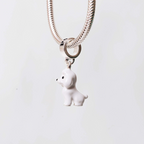 Berloque Cachorro Poodle Prata 925