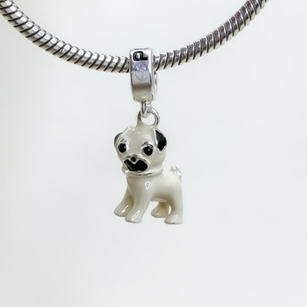 Berloque Cachorro Pug Prata 925