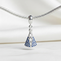 Berloque Nossa Senhora Aparecida Zircônia Azul Prata 925