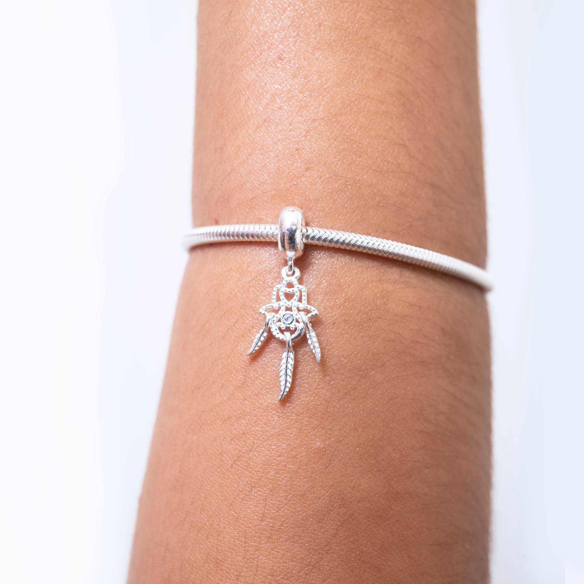 Berloque Hamsa Filtro dos Sonhos Prata 925