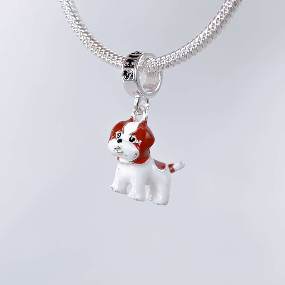 Berloque Cachorro Shih Tzu Prata 925