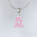 Berloque 15 Anos Rosa Prata 925