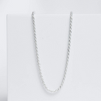 Corrente Cordão Baiano Fino 45cm Prata 925