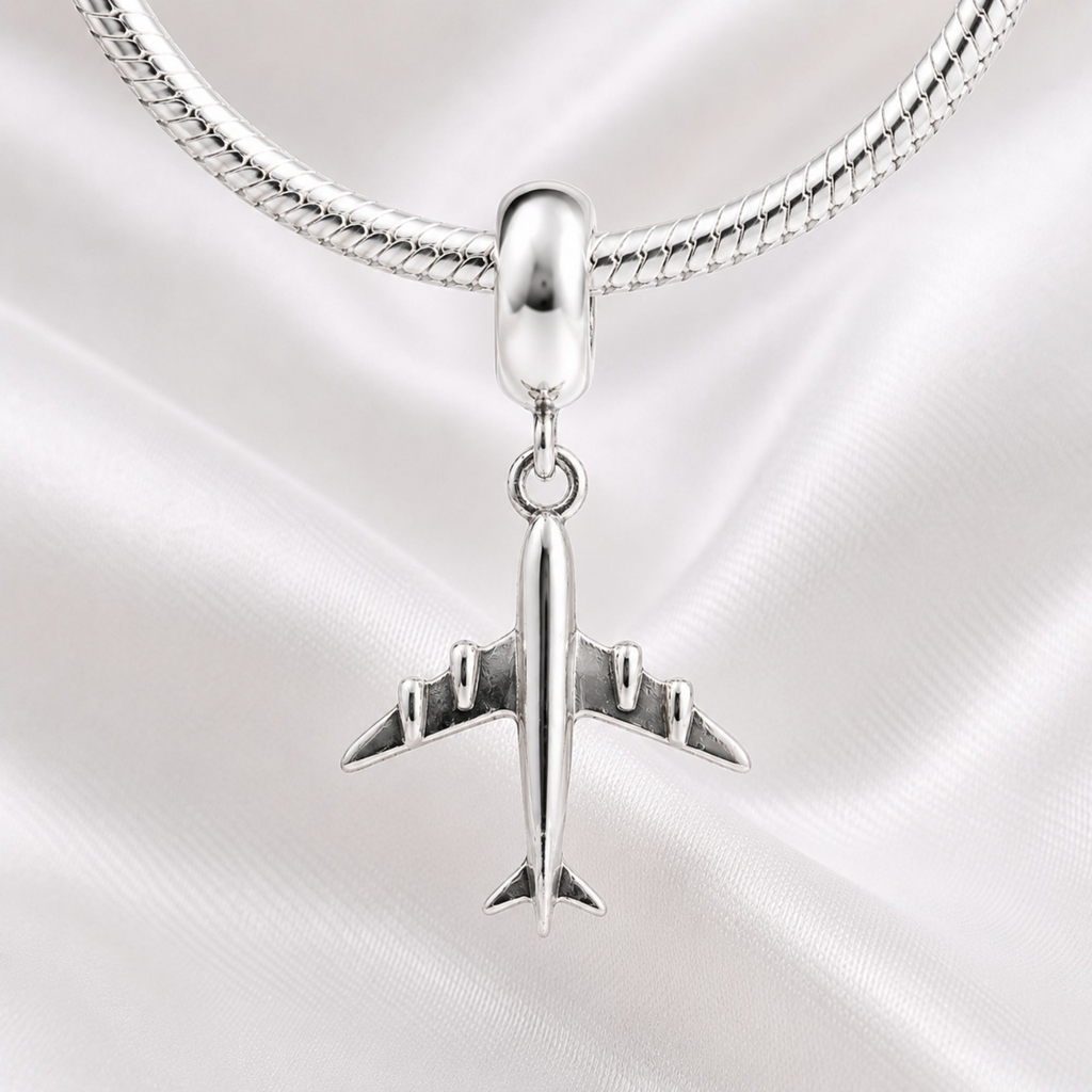 Berloque Avião Pingente Prata 925