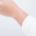 Pulseira Cordão Baiano Médio 18cm Prata 925