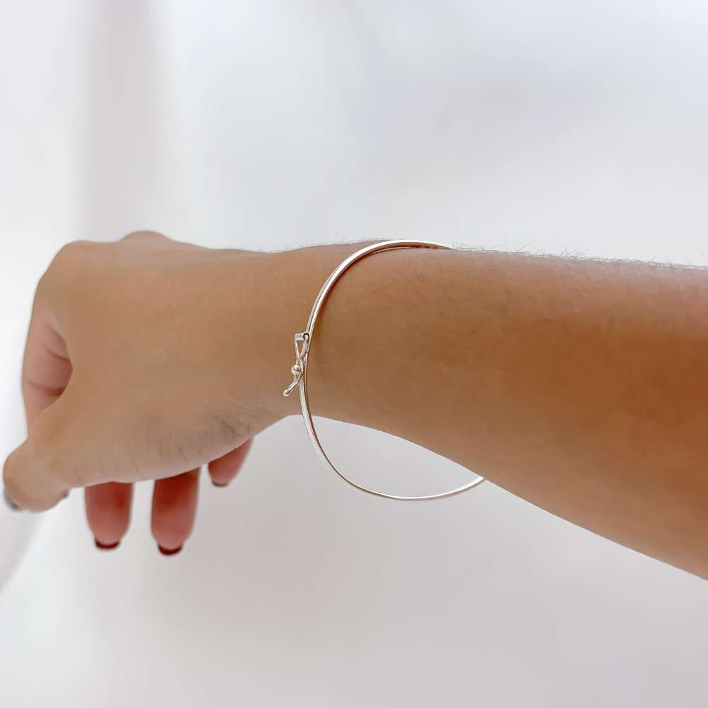 Bracelete Abaulado 3mm Prata 925