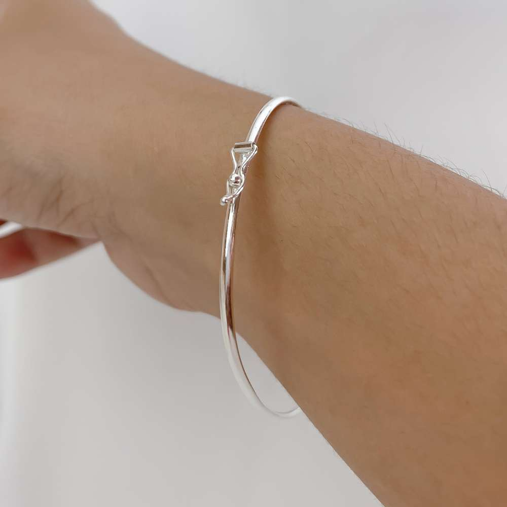 Bracelete Abaulado 3mm Prata 925