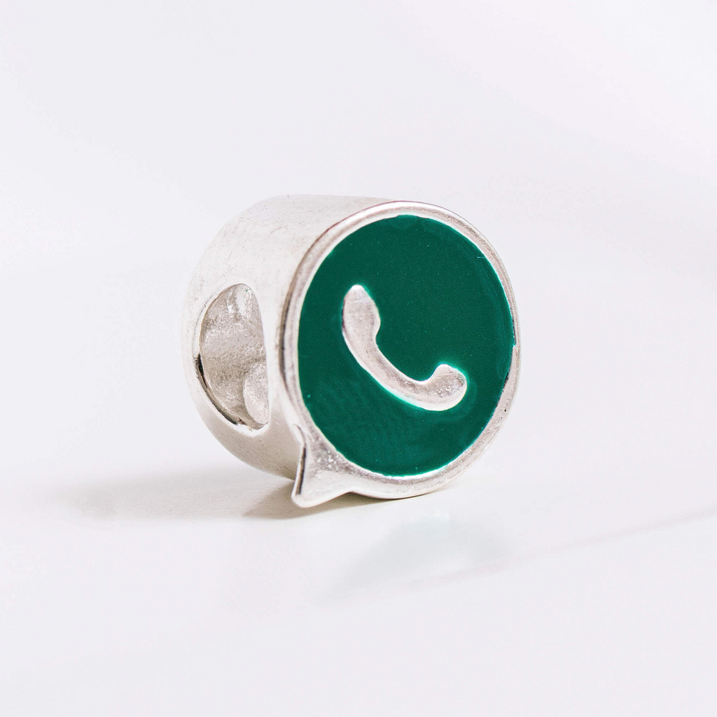 Berloque WhatsApp Prata 925