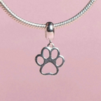 Kit Minha Primeira Pulseira Coração + Berloque Patinha + Presente Berloque Mini Separador Corações + Frete Grátis