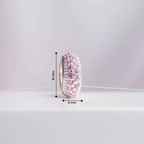 Berloque Separador Zircônia Rosa Bebê Prata 925
