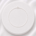 Pulseira Palito Com Bolinhas Diamantada 18 cm Prata 925